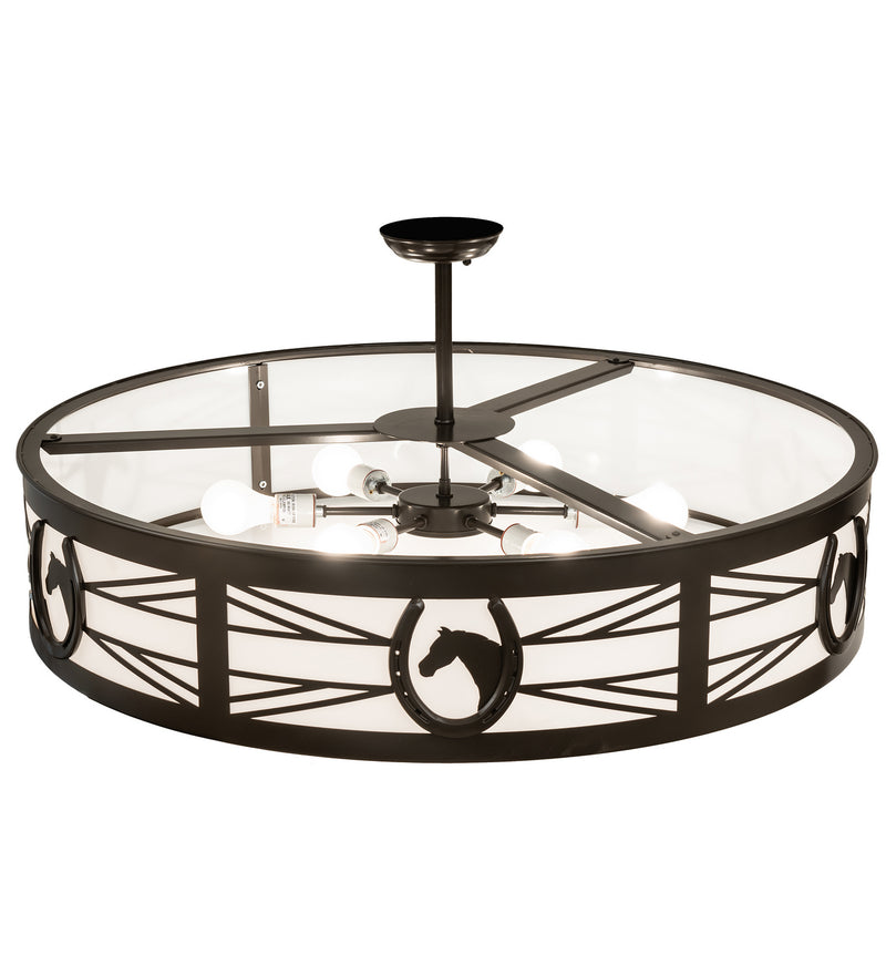 Meyda Tiffany 230010 Six Light Semi-Flushmount, Timeless Bronze