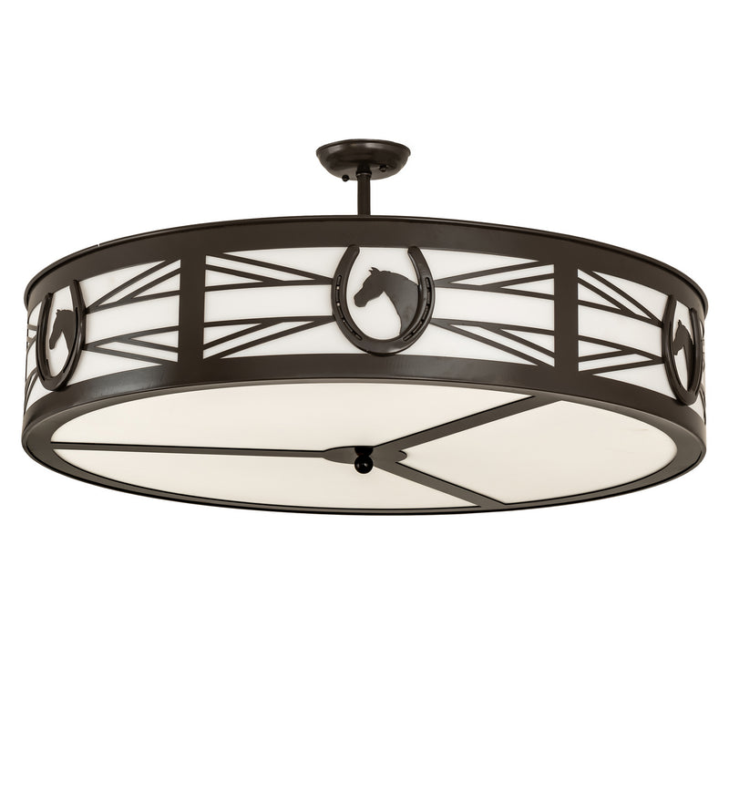 Meyda Tiffany 230010 Six Light Semi-Flushmount, Timeless Bronze