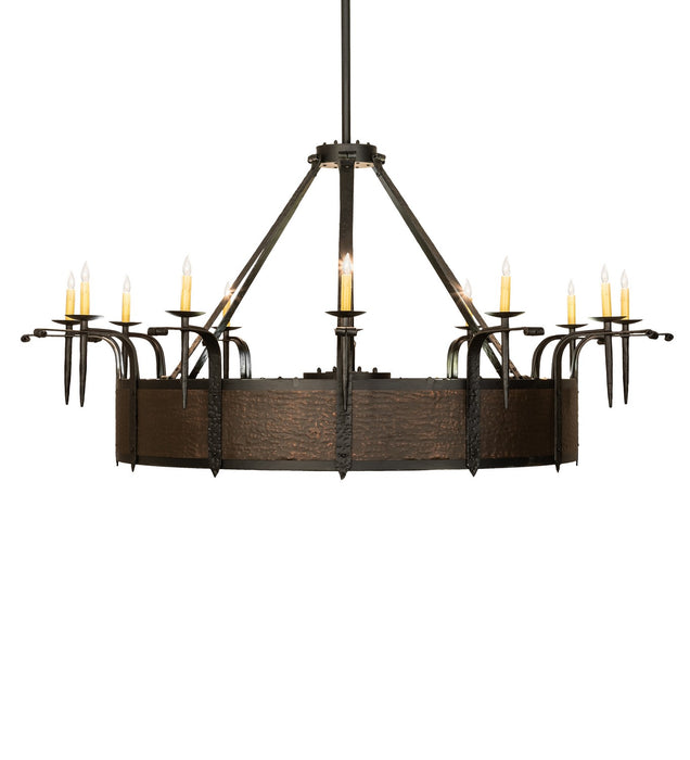 Meyda Tiffany 230833 12 Light Chandel-Air, Costello Black And Blackened Copper