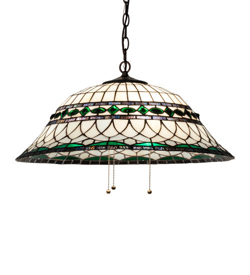 Meyda Tiffany 230950 Three Light Pendant, Mahogany Bronze