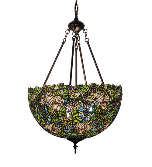 Meyda Tiffany 231193 Three Light Pendant, Mahogany Bronze