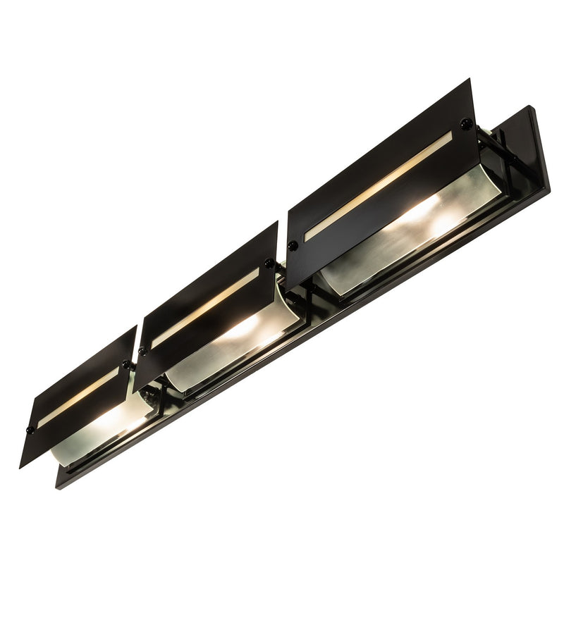 Meyda Tiffany 232065 Three Light Vanity, Mirror Black