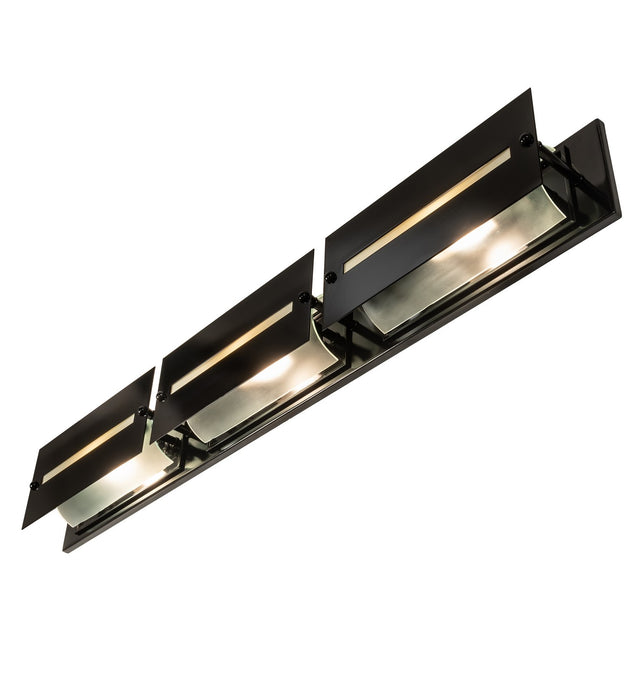 Meyda Tiffany 232065 Three Light Vanity, Mirror Black