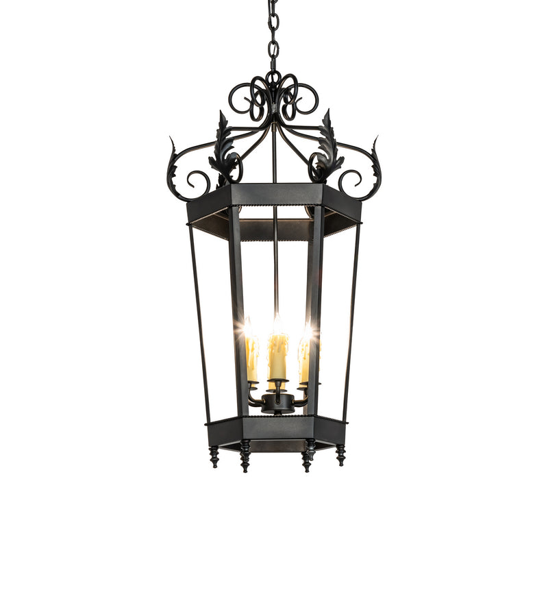 Meyda Tiffany 232110 Six Light Pendant, Oxidized Steel