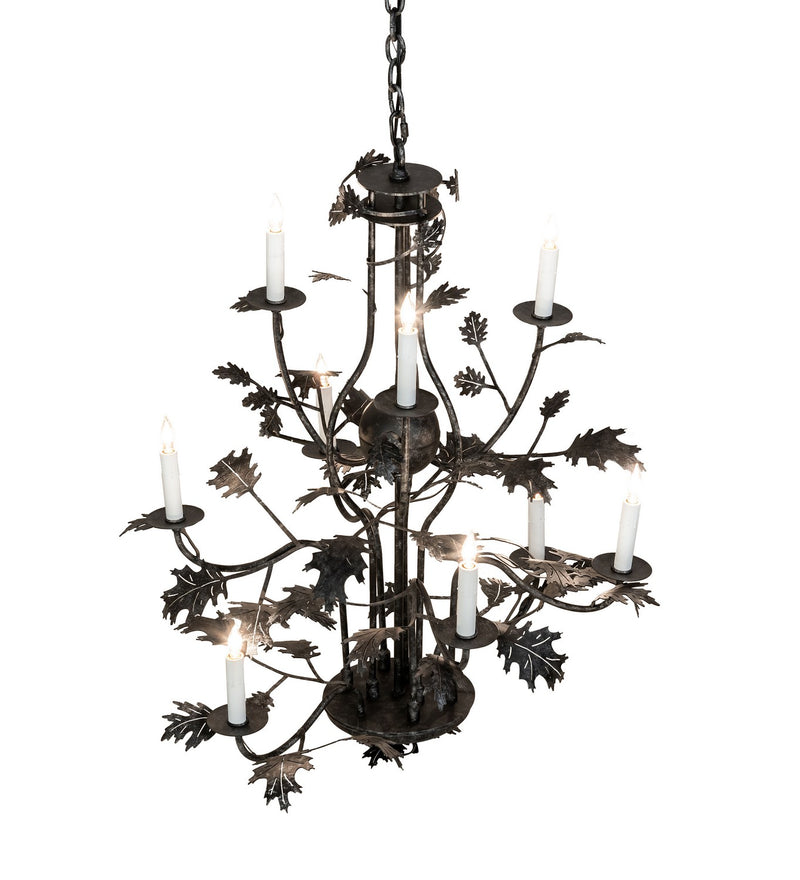 Meyda Tiffany 232381 Nine Light Chandelier, Gunmetal