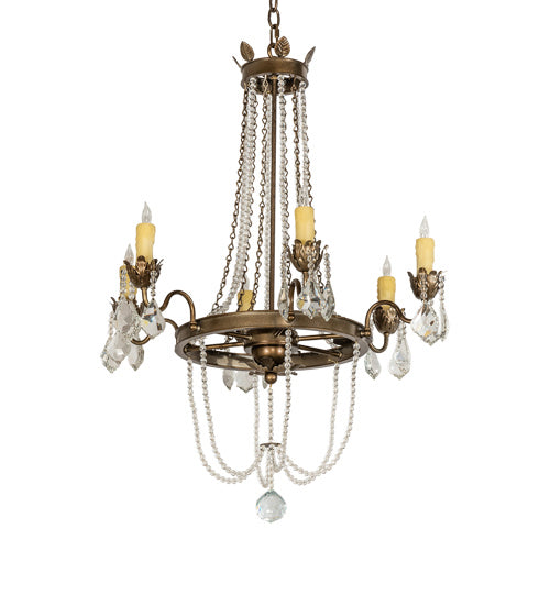 Meyda Tiffany 232504 Six Light Chandelier, Black Hills Gold