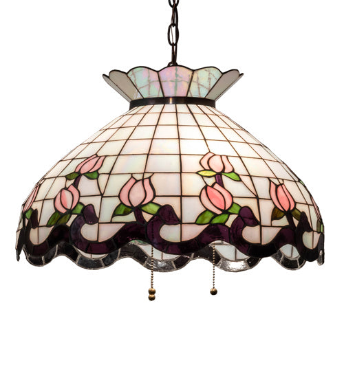 Meyda Tiffany 232764 Three Light Pendant, Mahogany Bronze
