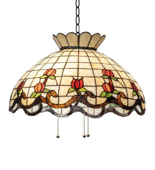 Meyda Tiffany 232767 Three Light Pendant, Mahogany Bronze