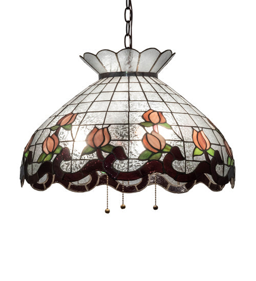 Meyda Tiffany 232769 Three Light Pendant, Mahogany Bronze