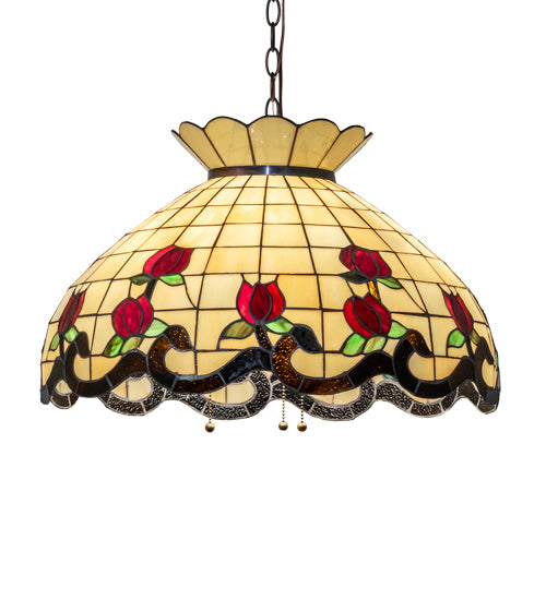 Meyda Tiffany 232772 Three Light Pendant, Mahogany Bronze