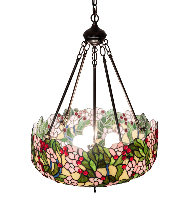 Meyda Tiffany 232776 Three Light Pendant, Mahogany Bronze