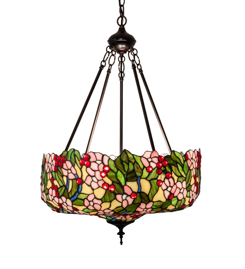 Meyda Tiffany 232776 Three Light Pendant, Mahogany Bronze