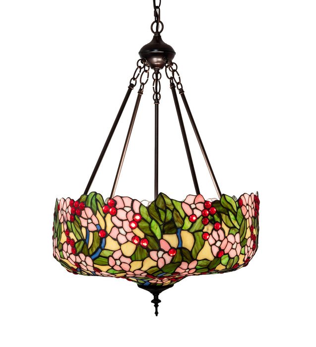 Meyda Tiffany 232776 Three Light Pendant, Mahogany Bronze