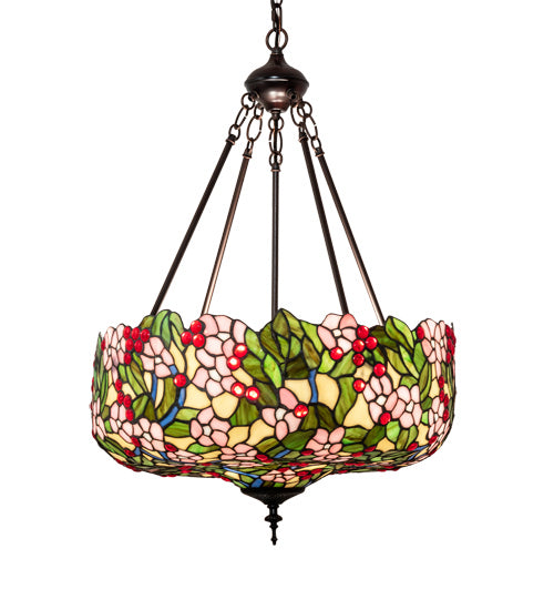 Meyda Tiffany 232776 Three Light Pendant, Mahogany Bronze