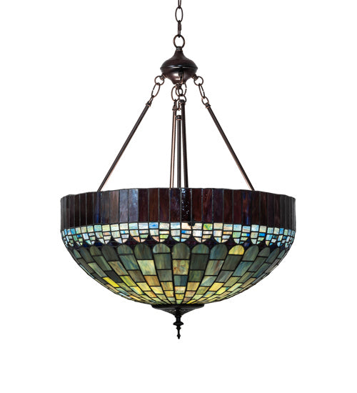 Meyda Tiffany 232779 Three Light Pendant, Mahogany Bronze