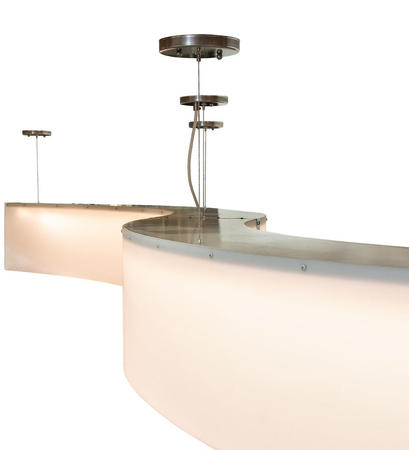 Meyda Tiffany 233004 LED Pendant, Matte White/Extreme Chrome