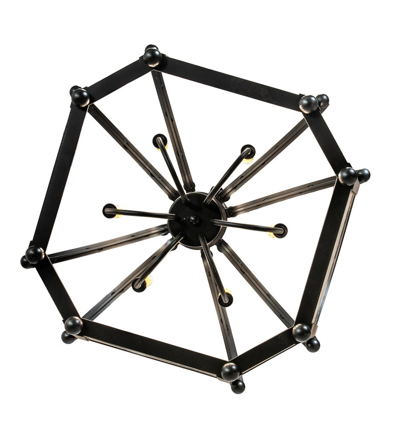 Meyda Tiffany 233011 Six Light Pendant, Blackwash