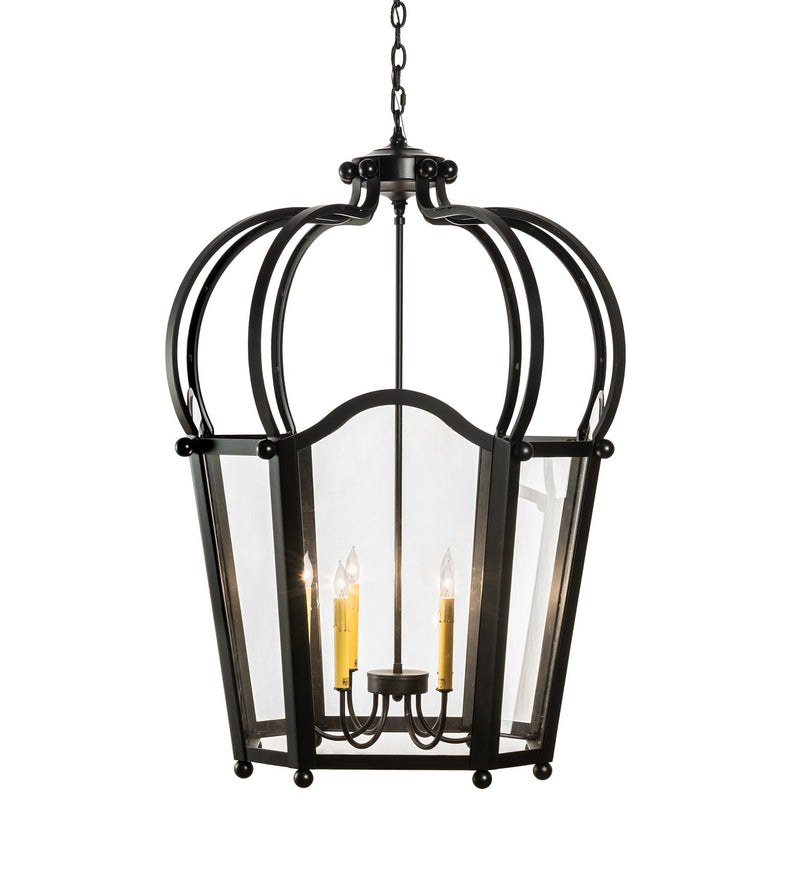 Meyda Tiffany 233011 Six Light Pendant, Blackwash