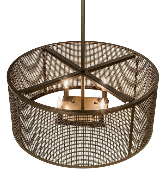 Meyda Tiffany 233548 Four Light Pendant, Brown Metallic