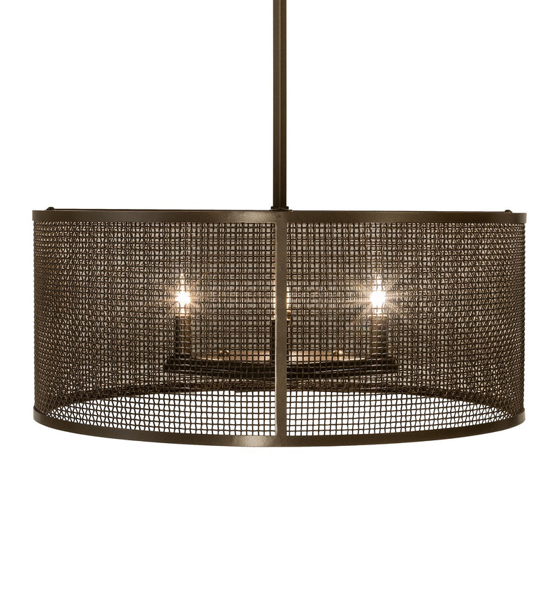 Meyda Tiffany 233548 Four Light Pendant, Brown Metallic