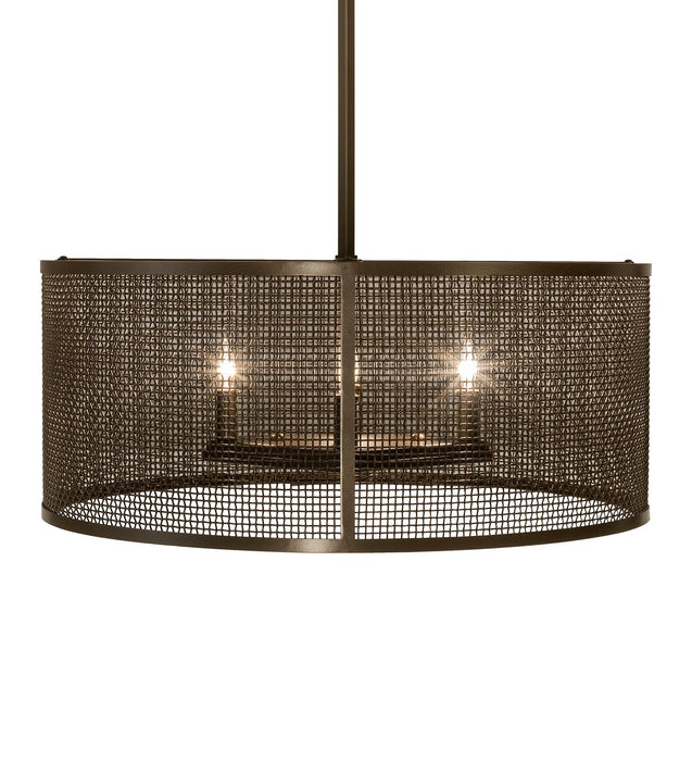 Meyda Tiffany 233548 Four Light Pendant, Brown Metallic