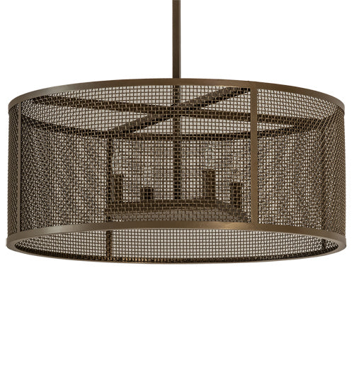 Meyda Tiffany 233548 Four Light Pendant, Brown Metallic