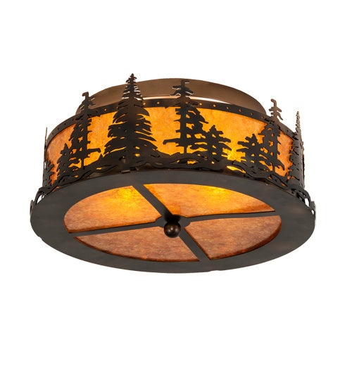 Meyda Tiffany 233628 Two Light Flushmount, Burnished Antique Copper