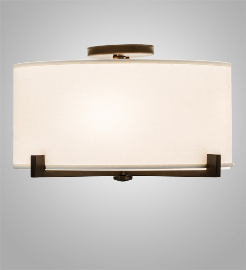 Meyda Tiffany 233657 One Light Flushmount, Brown Metalic