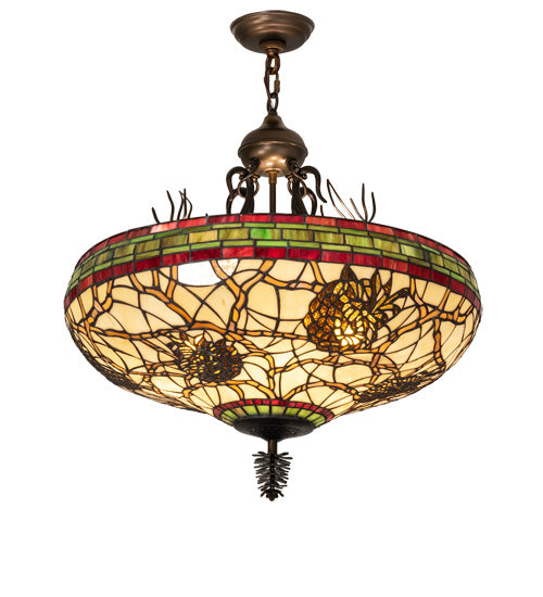 Meyda Tiffany 233726 Four Light Pendant, Antique Copper