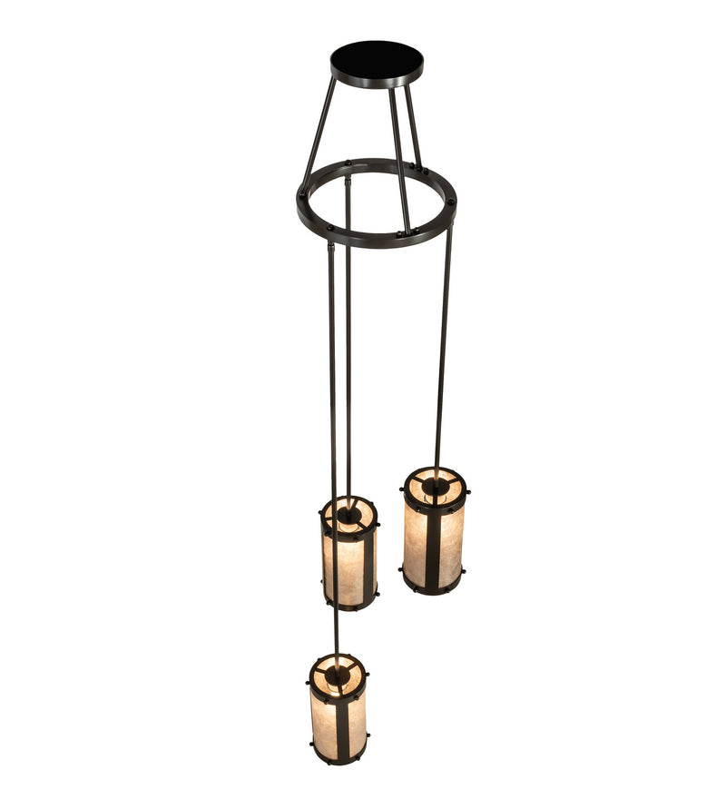 Meyda Tiffany 233900 Three Light Chandelier, Timeless Bronze