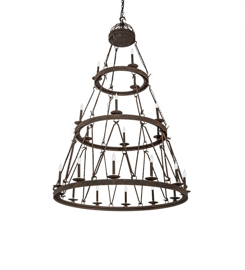 Meyda Tiffany 233991 21 Light Chandelier, Distressed Chestnut