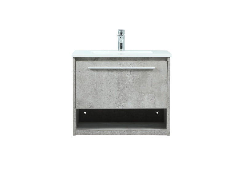 Elegant Lighting VF43524MCG Vanity Sink Set, Concrete Grey