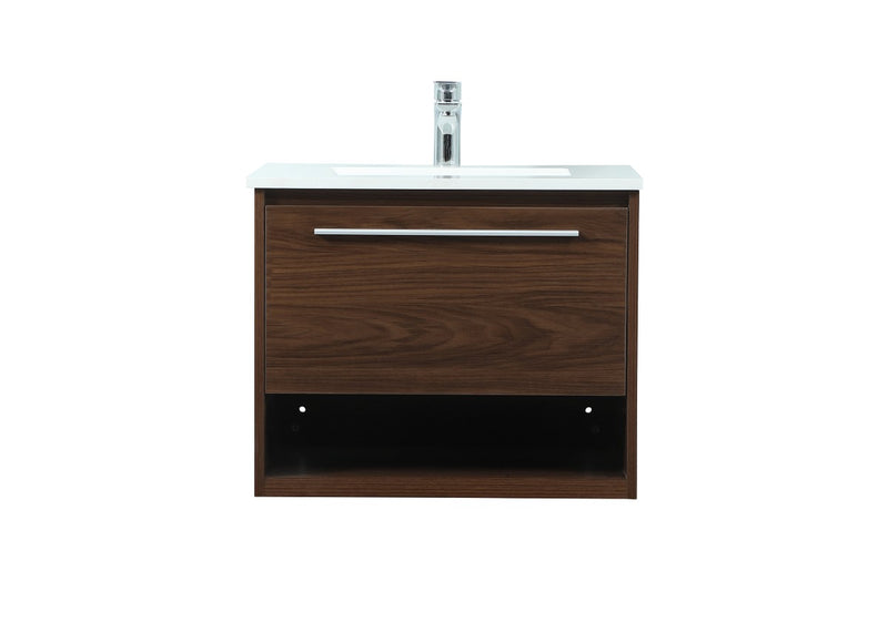Elegant Lighting VF43524MWT Vanity Sink Set, Walnut