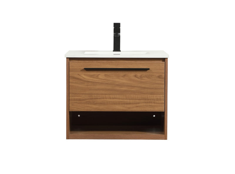 Elegant Lighting VF43524WB Single Bathroom Vanity, Walnut Brown