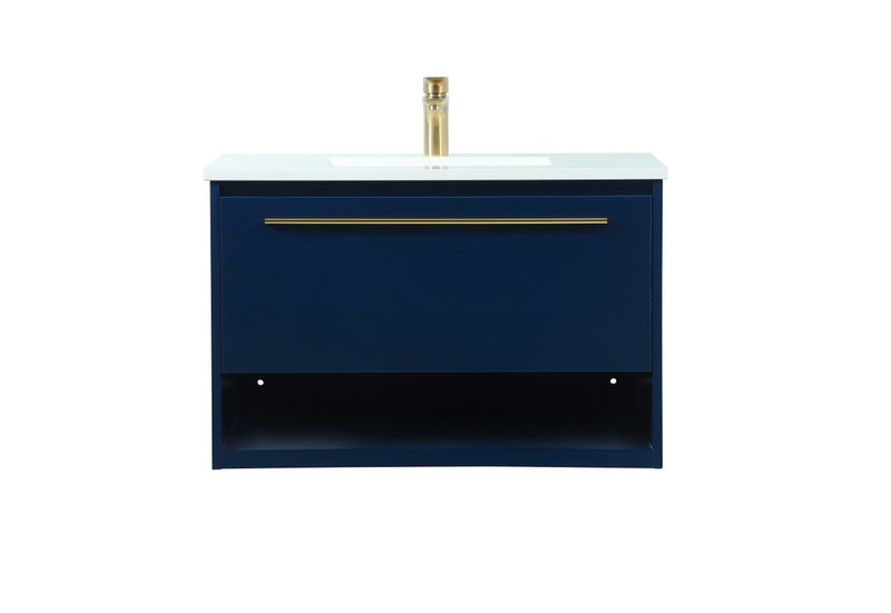 Elegant Lighting VF43530MBL Vanity Sink Set, Blue