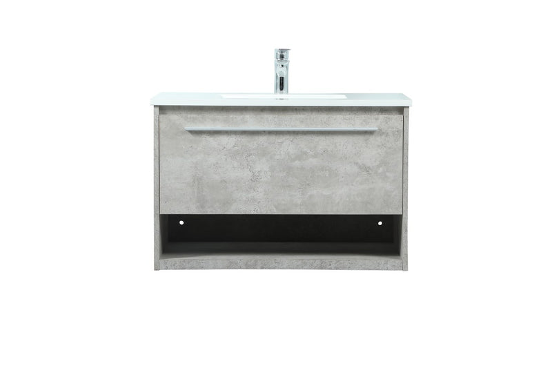 Elegant Lighting VF43530MCG Vanity Sink Set, Concrete Grey