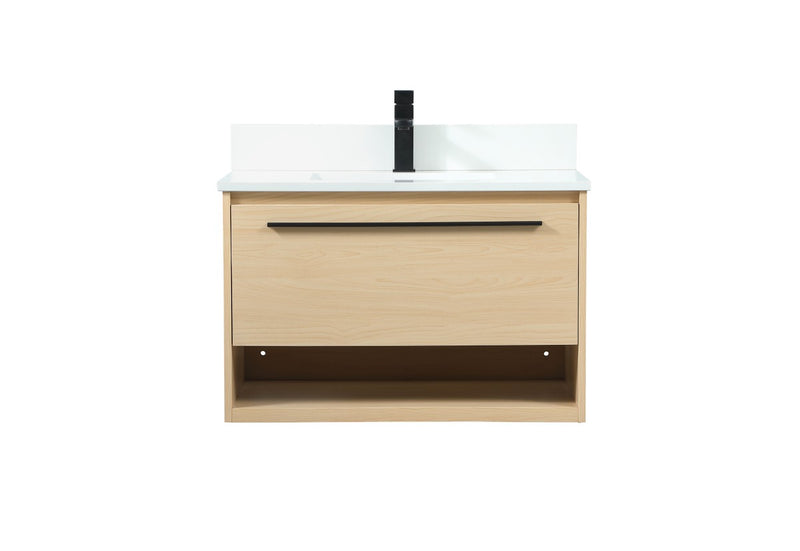 Elegant Lighting VF43530MMP-BS Vanity Sink Set, Maple