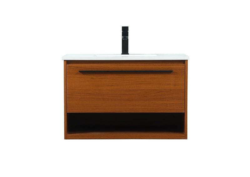 Elegant Lighting VF43530MTK Vanity Sink Set, Teak