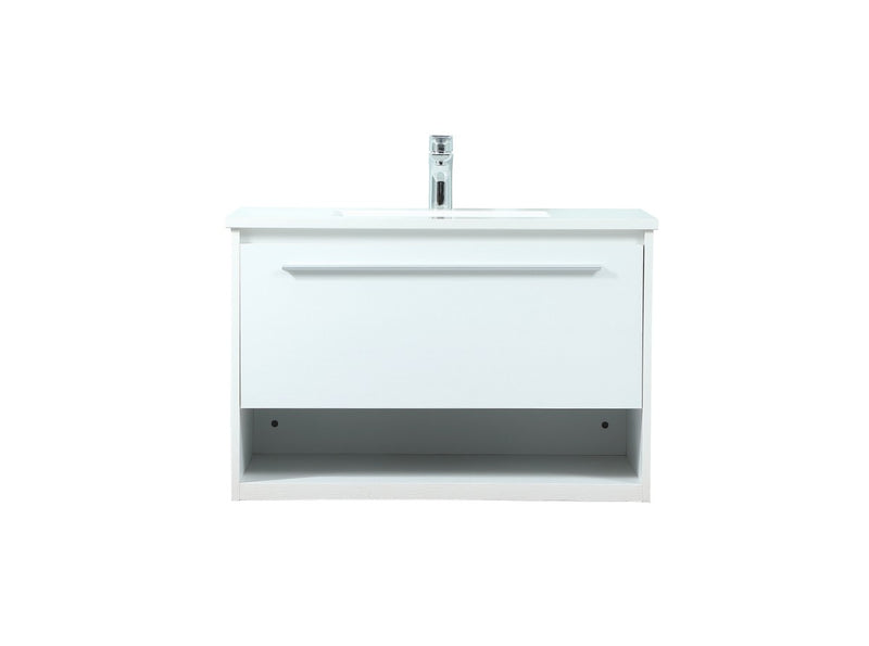 Elegant Lighting VF43530MWH Vanity Sink Set, White