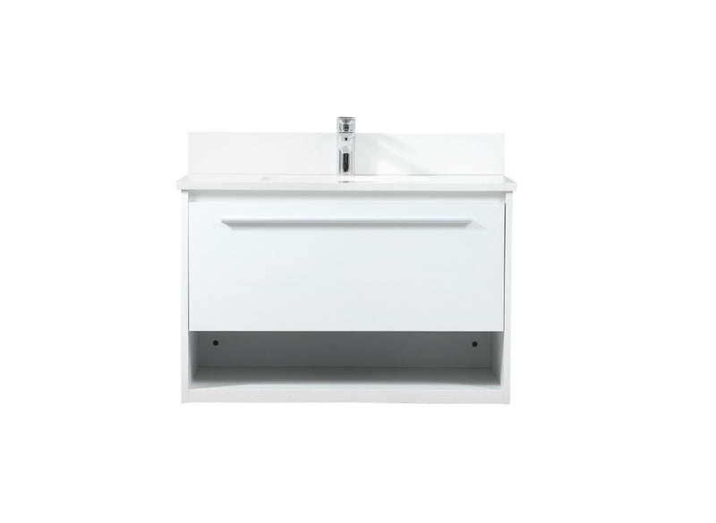 Elegant Lighting VF43530MWH-BS Vanity Sink Set, White