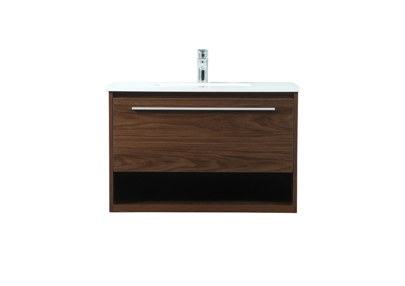 Elegant Lighting VF43530MWT Vanity Sink Set, Walnut
