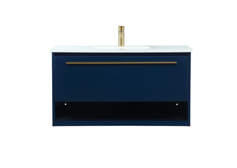 Elegant Lighting VF43536MBL Vanity Sink Set, Blue
