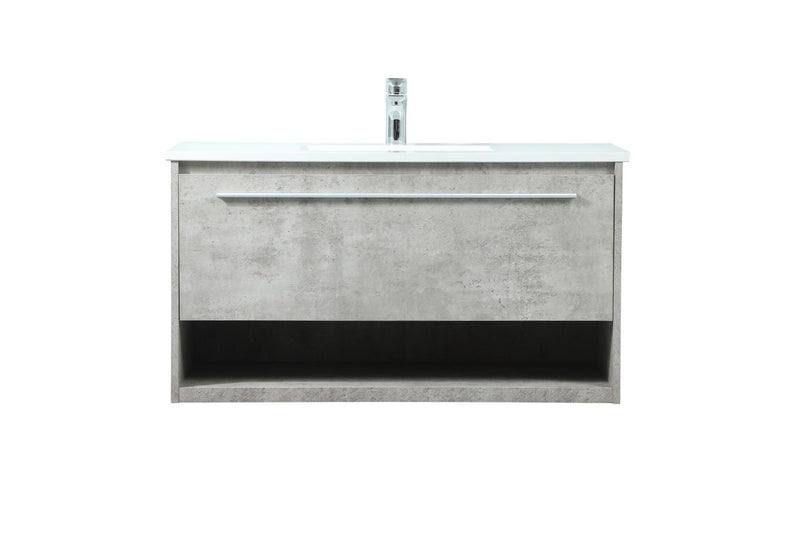 Elegant Lighting VF43536MCG Vanity Sink Set, Concrete Grey