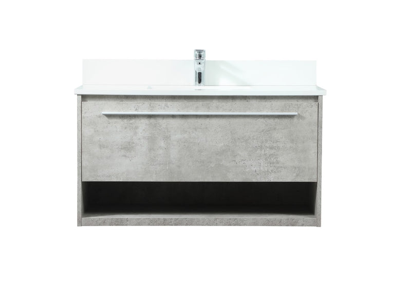 Elegant Lighting VF43536MCG-BS Vanity Sink Set, Concrete Grey