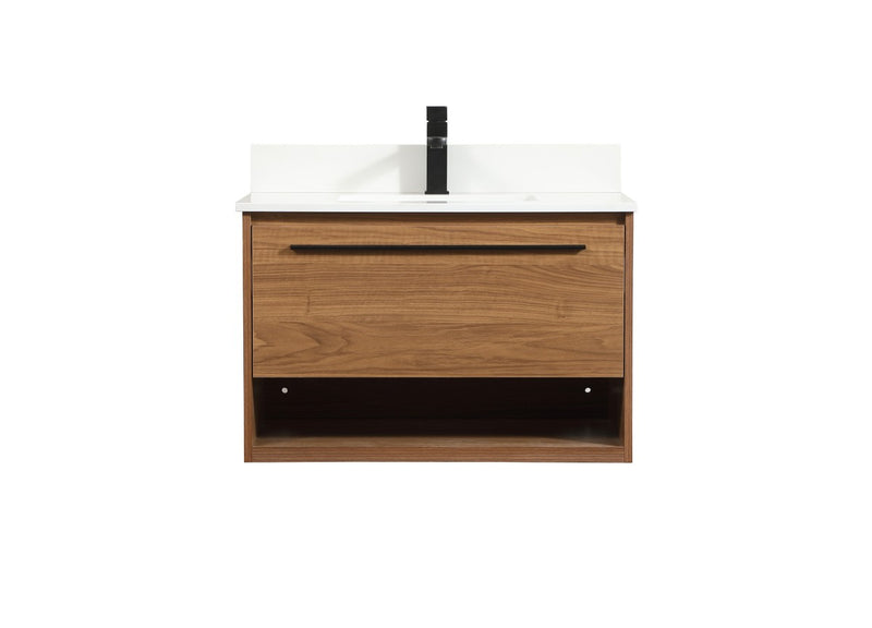 Elegant Lighting VF43530WB-BS Single Bathroom Vanity, Walnut Brown