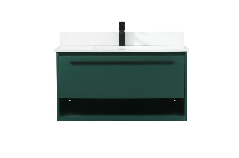 Elegant Lighting VF43536MGN-BS Vanity Sink Set, Green
