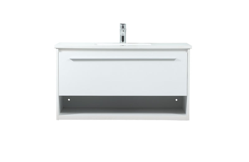 Elegant Lighting VF43536MWH Vanity Sink Set, White