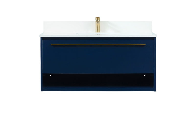 Elegant Lighting VF43540MBL-BS Vanity Sink Set, Blue