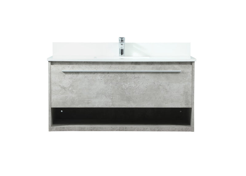 Elegant Lighting VF43540MCG-BS Vanity Sink Set, Concrete Grey