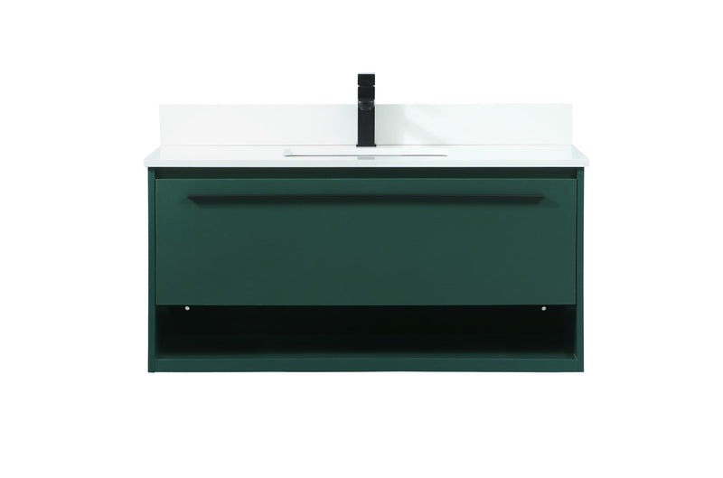Elegant Lighting VF43540MGN-BS Vanity Sink Set, Green